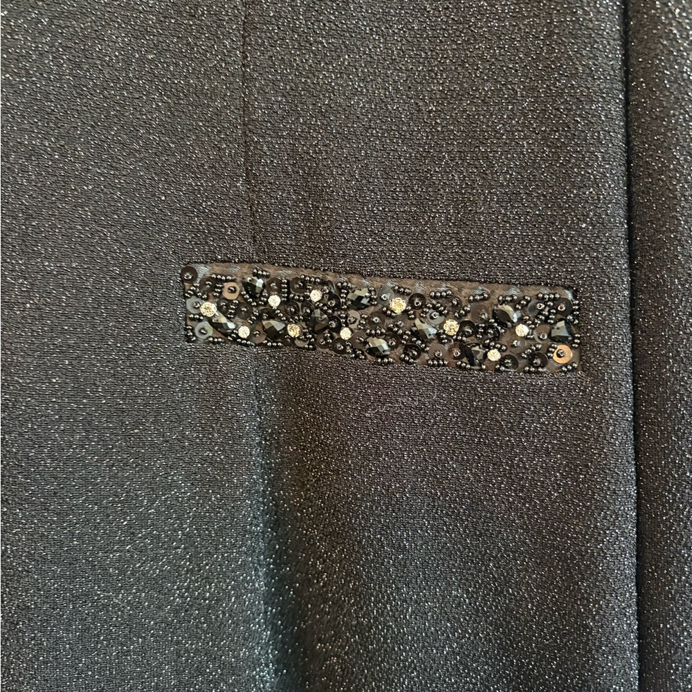 Pierre Cardin Black Long Sleeve Dress with Beaded Accents - Picture 6 of 6